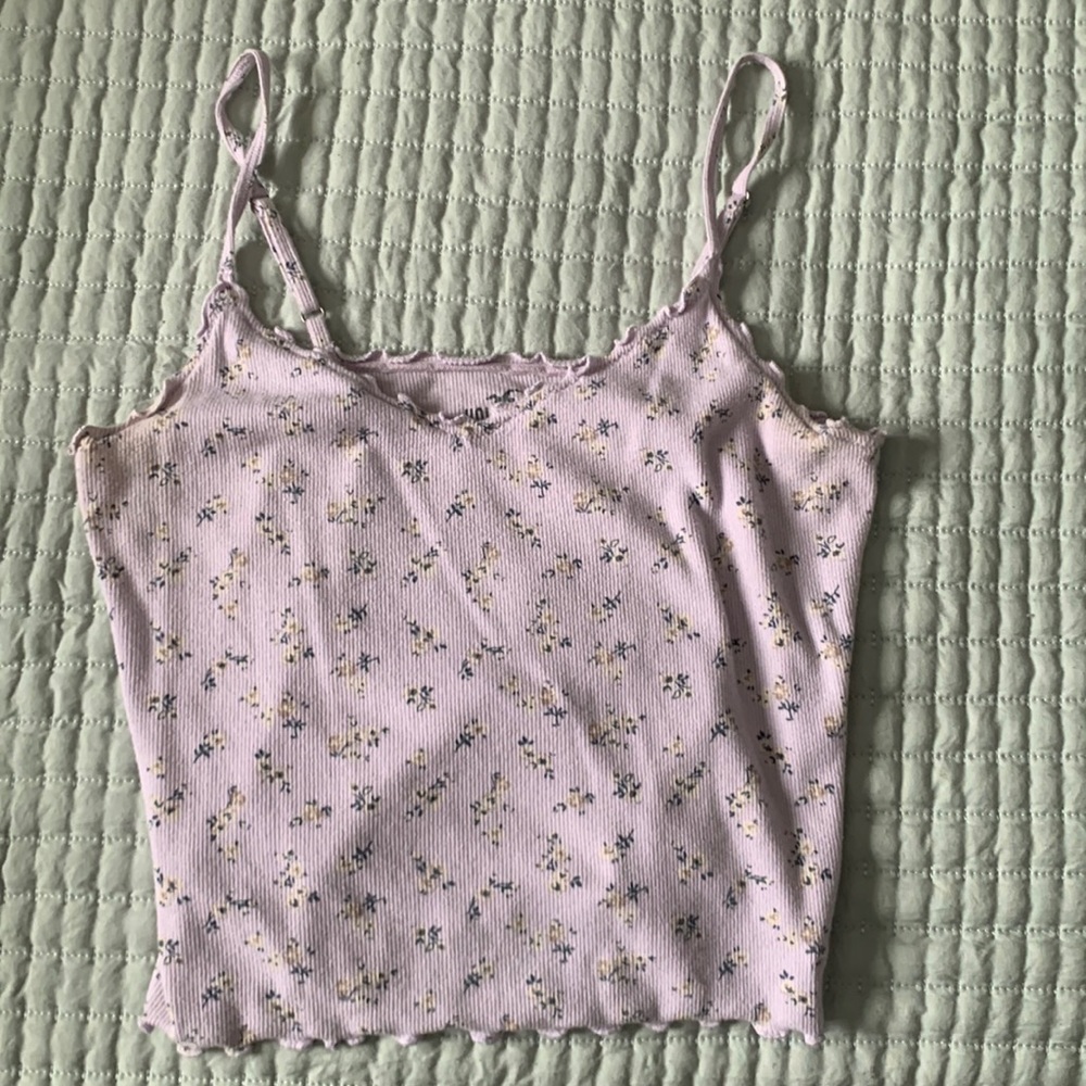 Purple floral tank